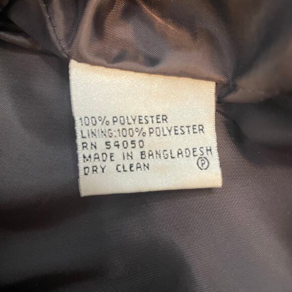 Vintage Y2K Le Suit Collections Blazer Jacket 8 Brown Black Paisley Metallic - Picture 6 of 8